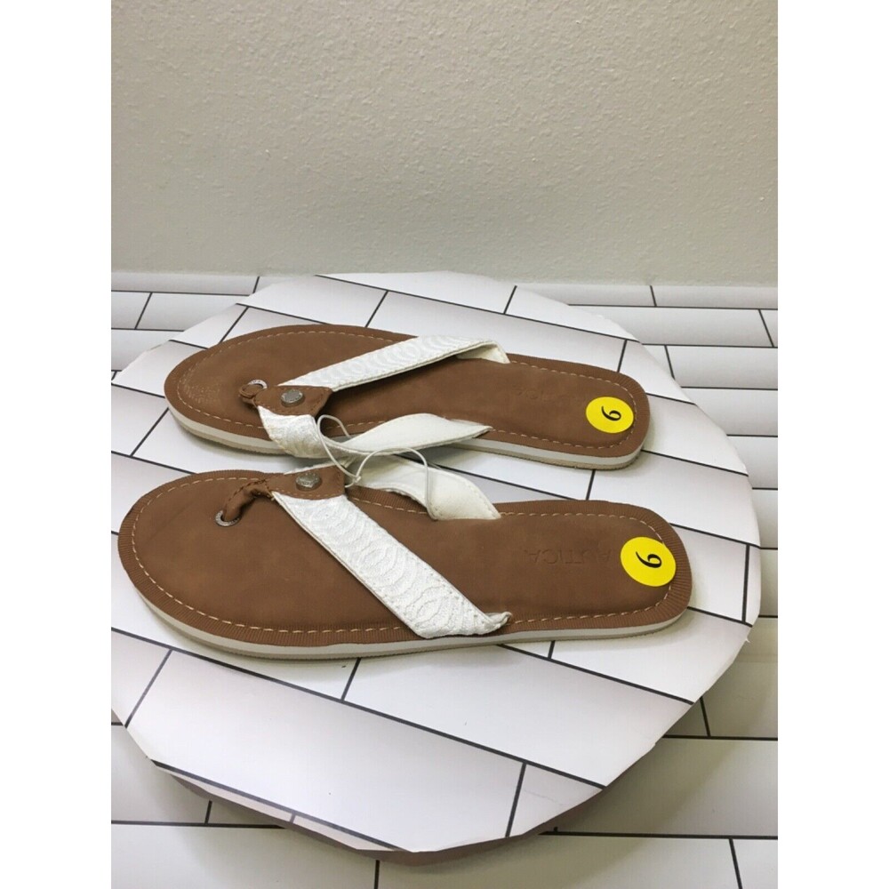 Nautica Women Flat sandals Size 9 White Straps
